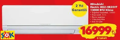 MİTSUBİSHİ ELECTRİC MSZ-HR35VF 12000 BTU KLİMA
